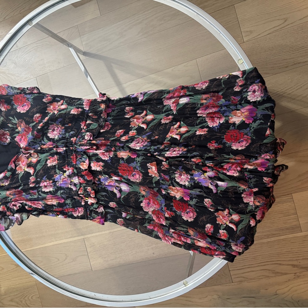 Floral Black Dress